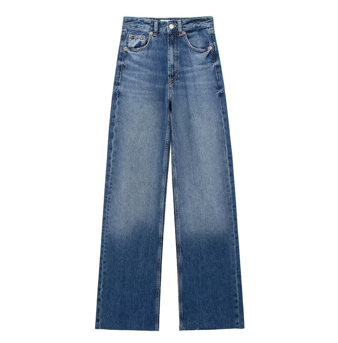 Étoile Dupont™ | Pantalon large bleu pour femmes