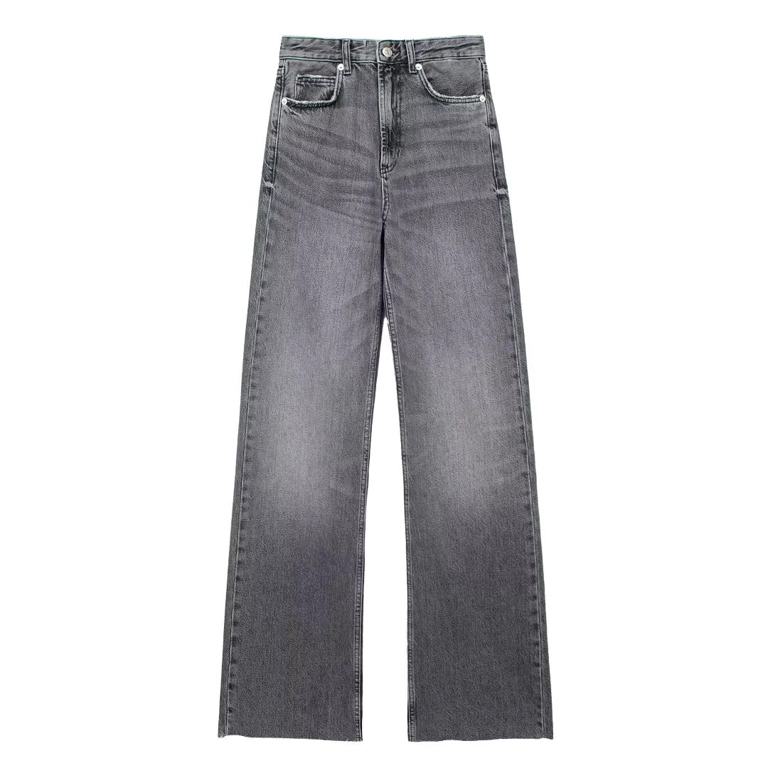 Étoile Dupont™ | Pantalon Large Grise pour Femmes