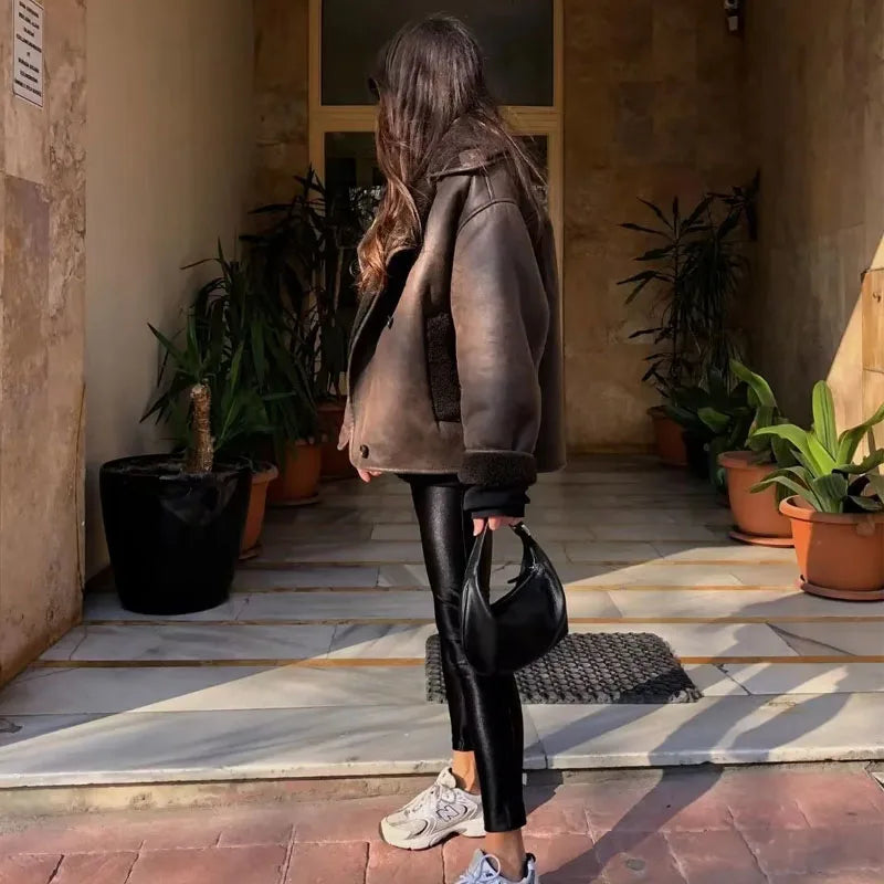 Etoile Dupont™ | Nola Veste en cuir marron