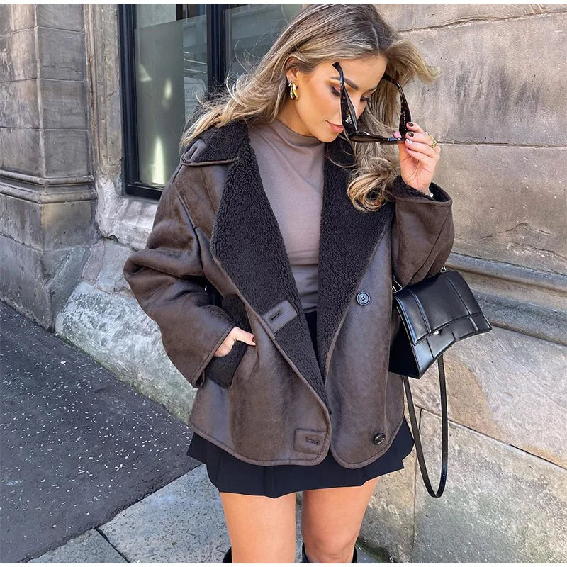 Etoile Dupont™ | Nola Veste en cuir marron